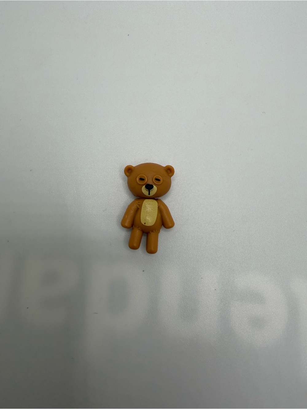 Miniature toy teddy bear for doll or Barbie brown